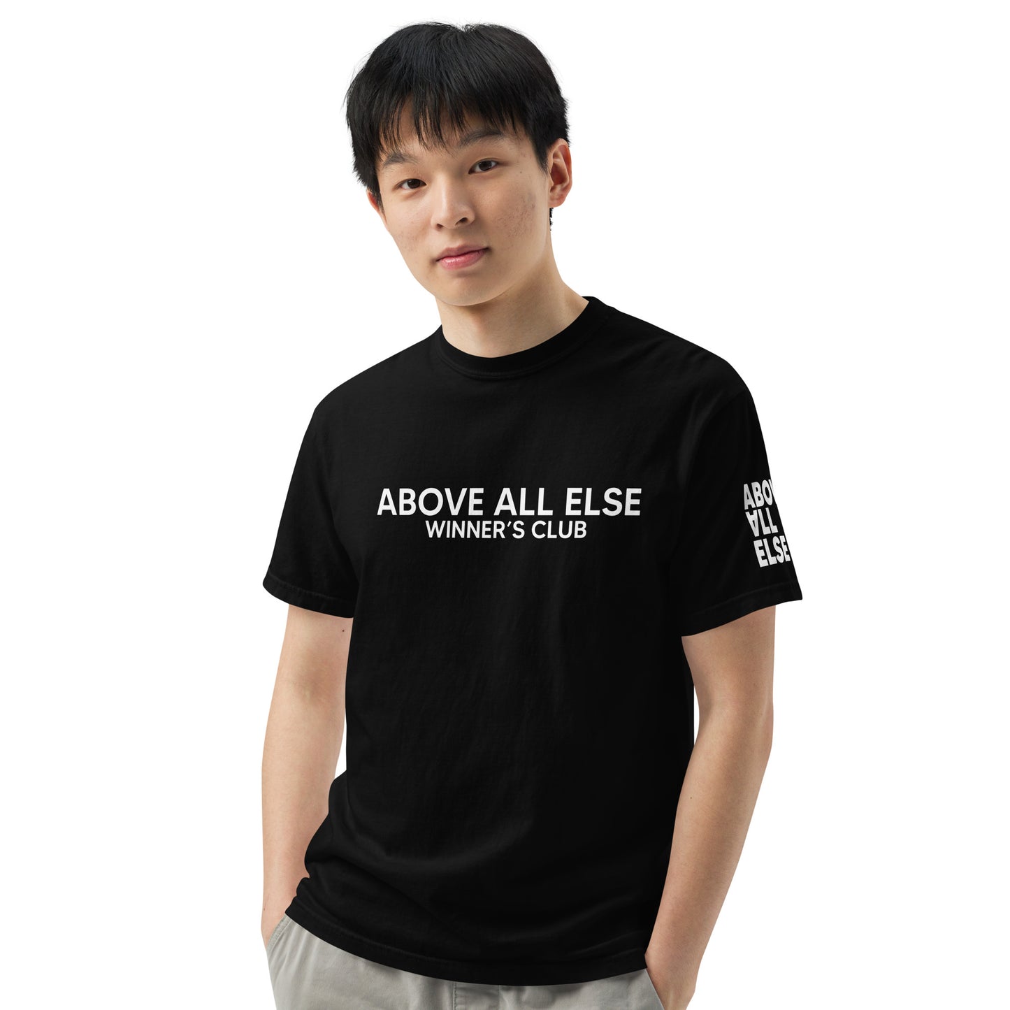 Above All Else Black Heavyweight T-shirt